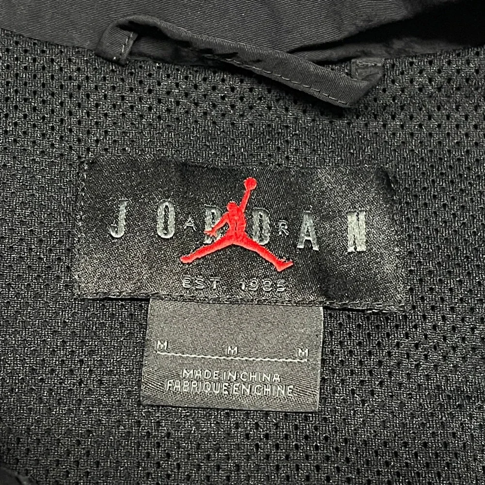 Jordan Jacket Men Medium Black 23Engineered Mesh Ripstop Windbreaker Nike SAMPLE